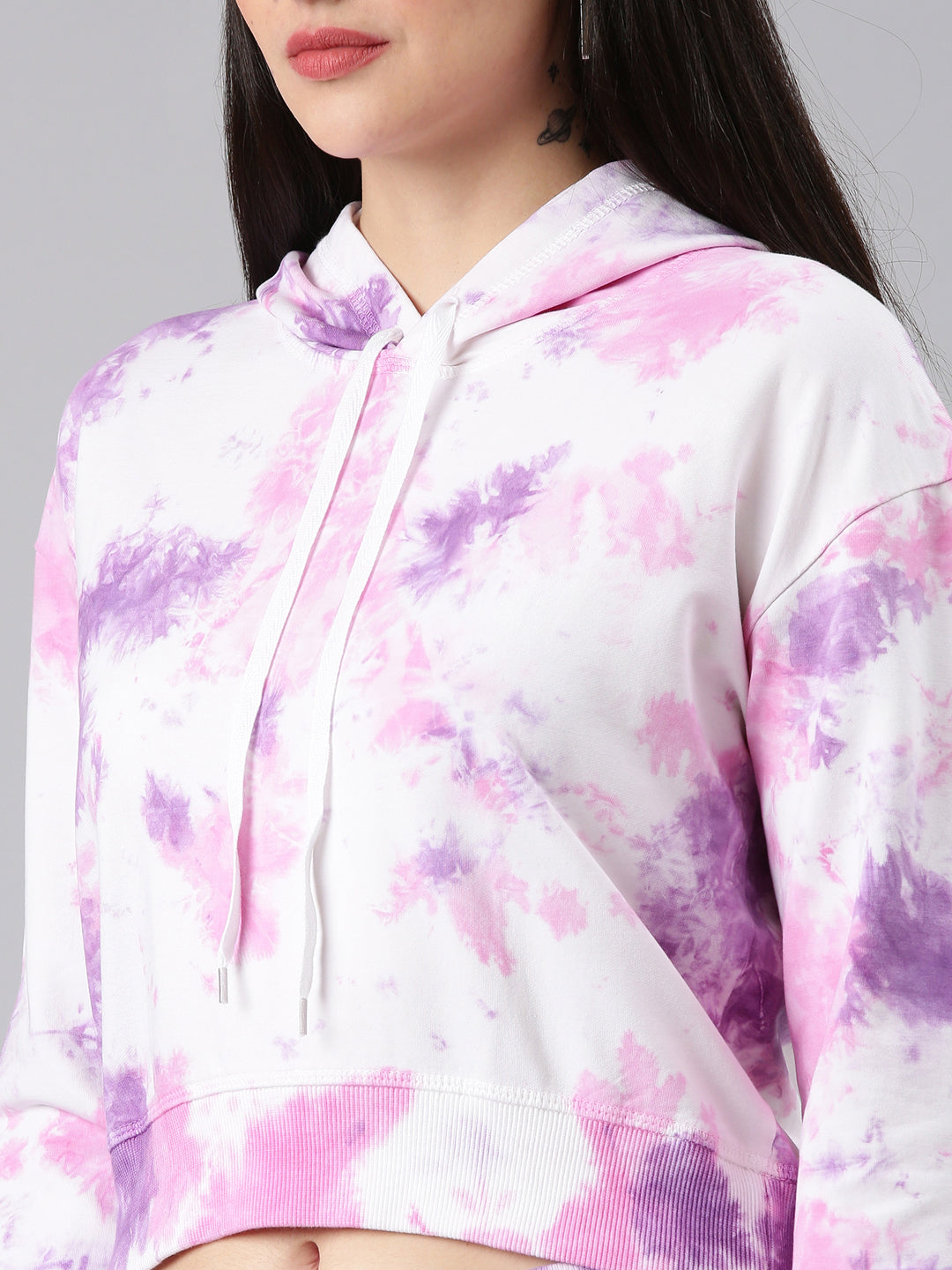 Women White Tie Dye Tracksuit