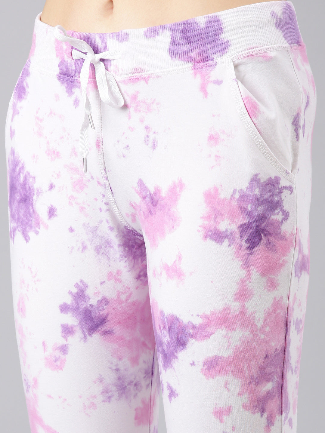 Women White Tie Dye Tracksuit