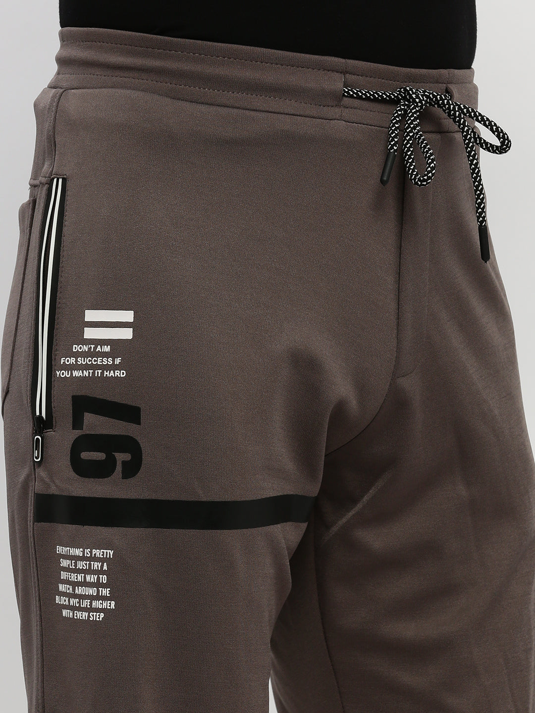 Men Grey Typographic Shorts