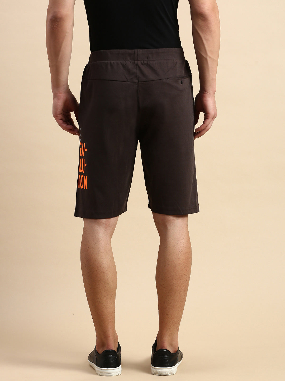 Men Brown Solid Casual Shorts