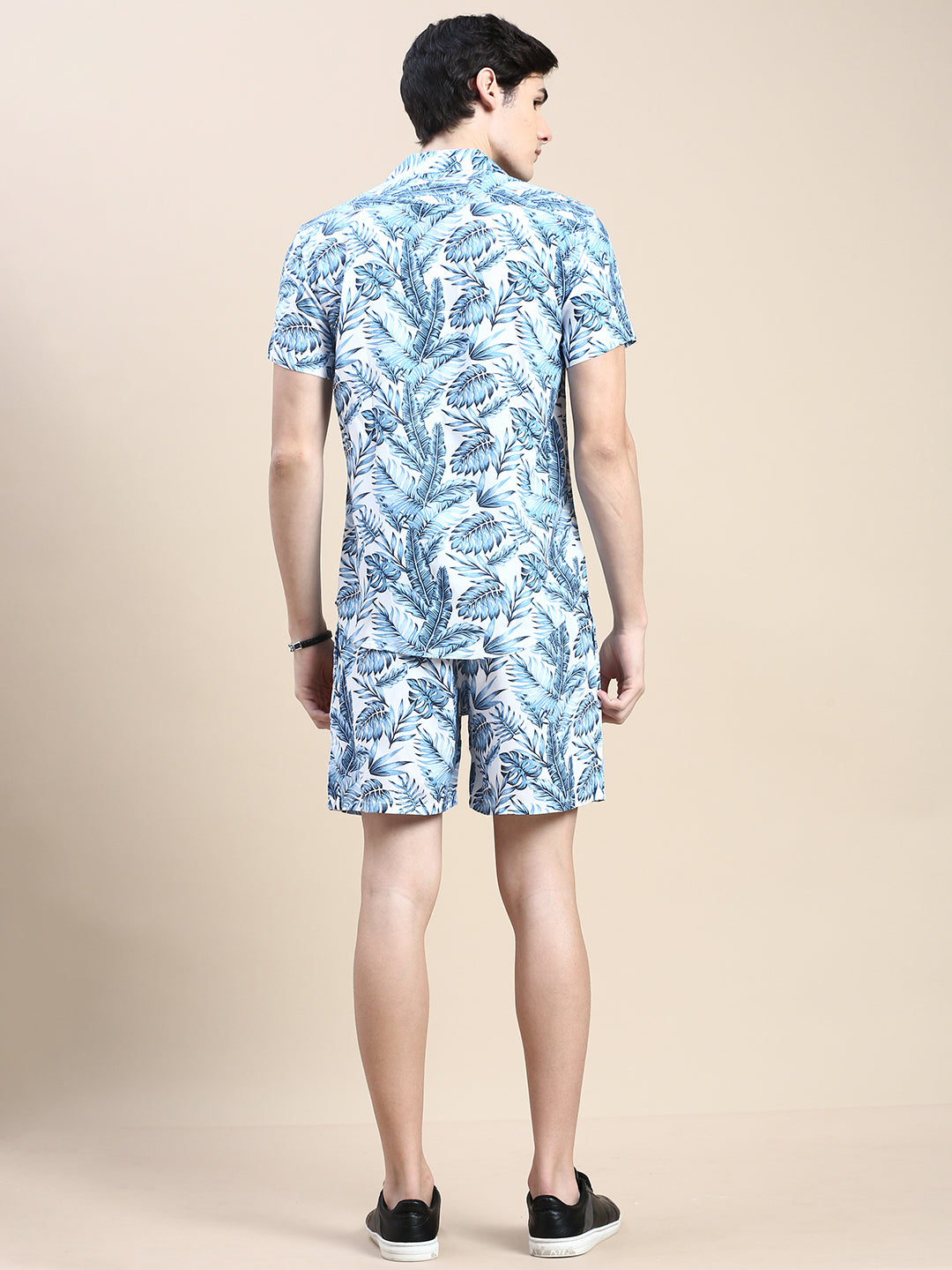 Men Blue Printed Casual Co ord Set