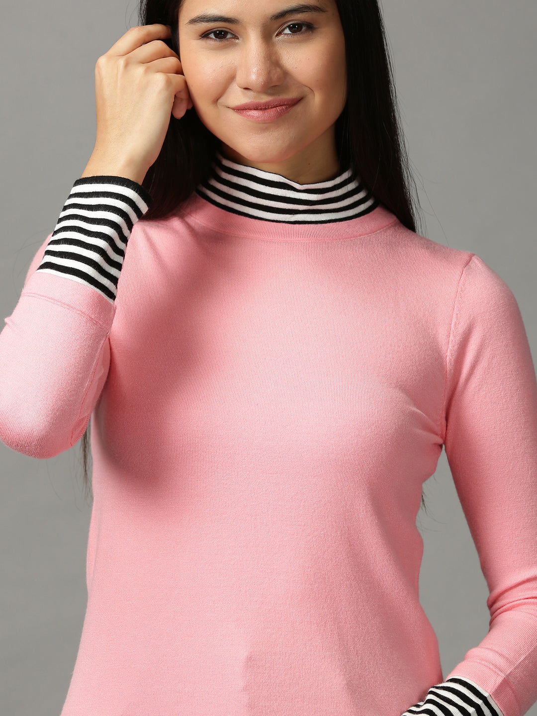 Women's Pink Solid Top