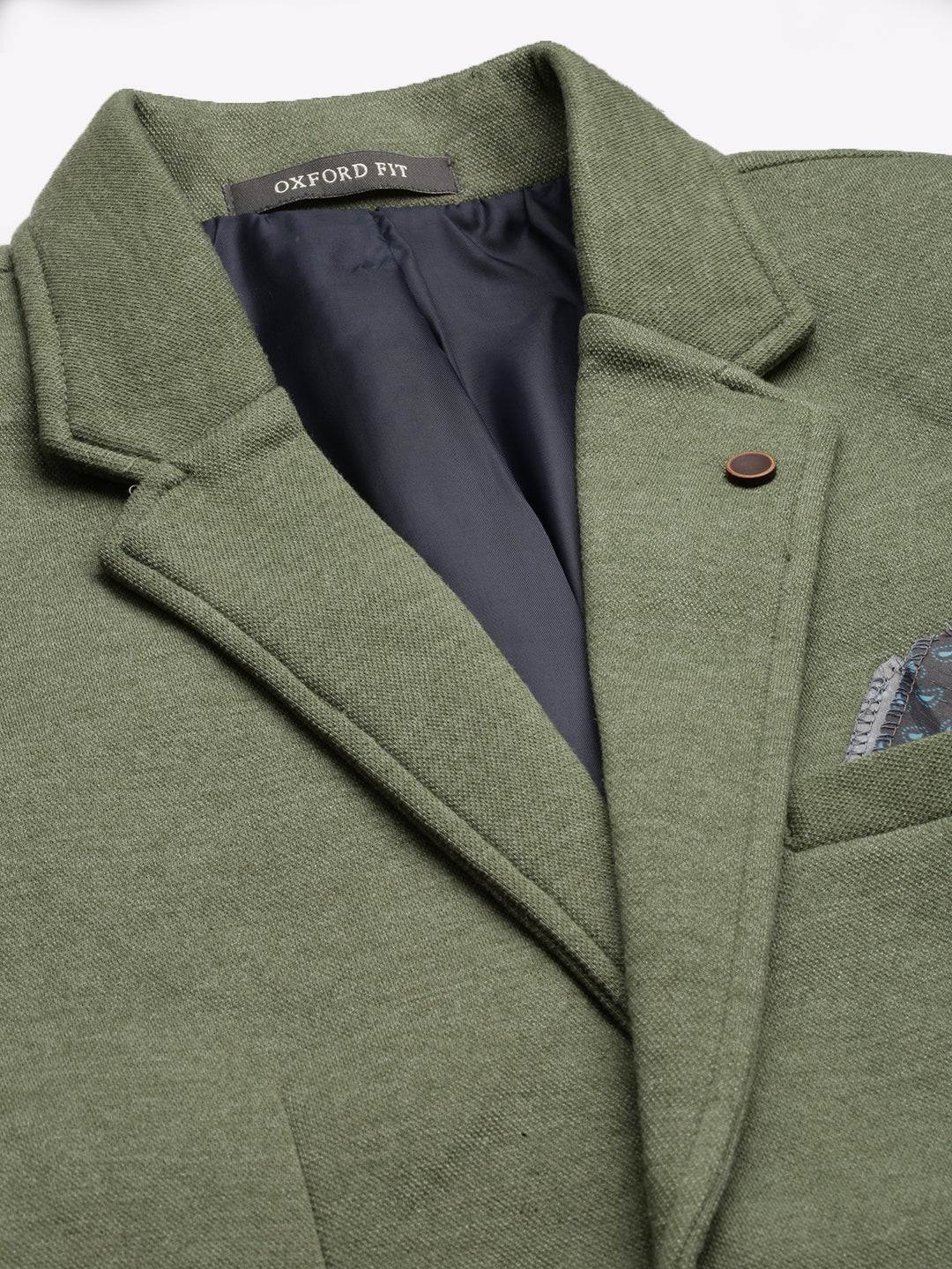 Men Green Solid Blazer