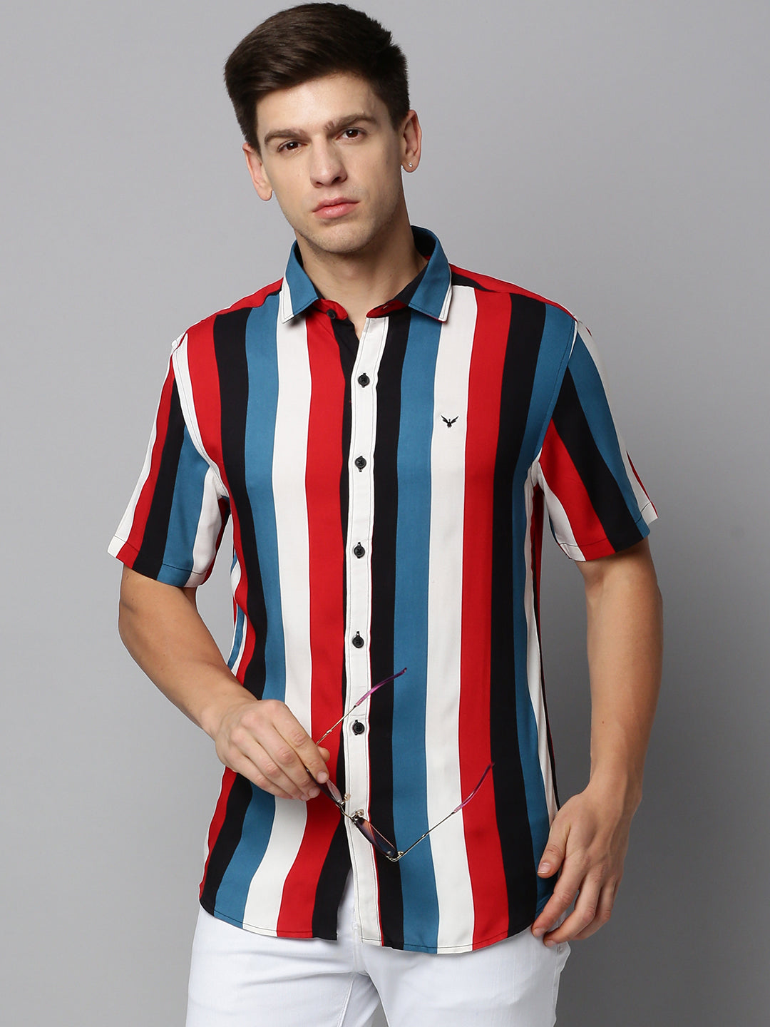 Men Multi Colourblock Casual Shirt