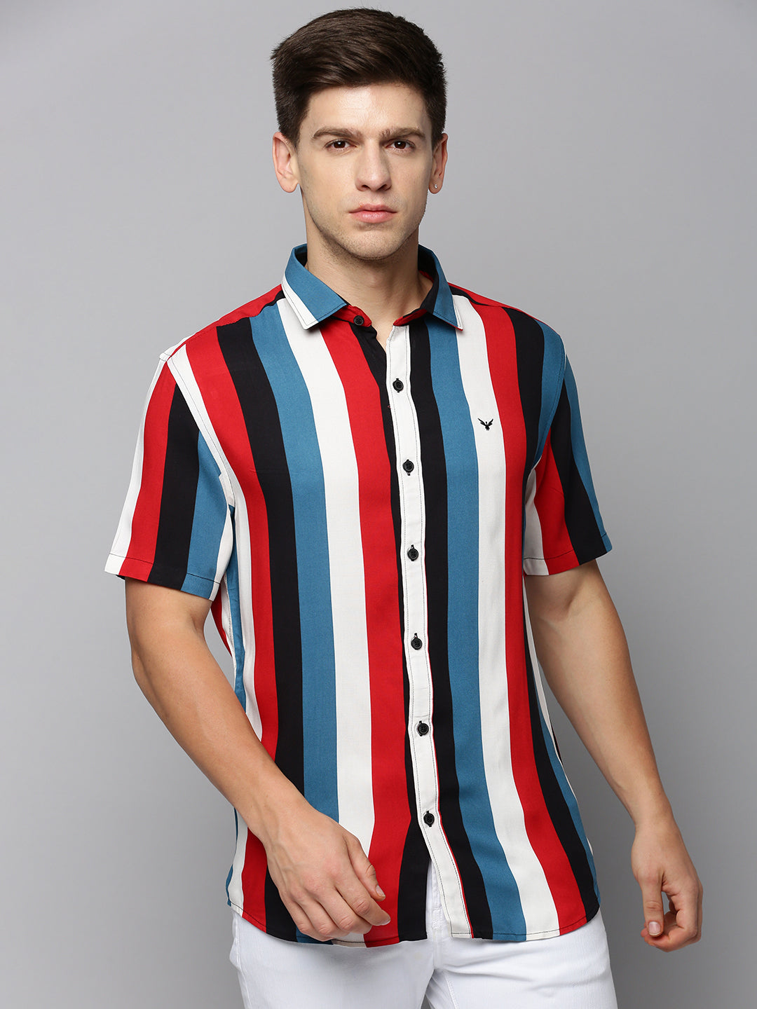 Men Multi Colourblock Casual Shirt