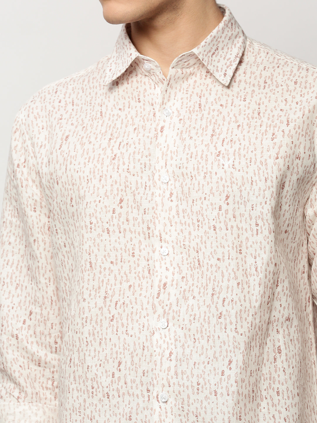 Men White Printed Casual Casual Shirts