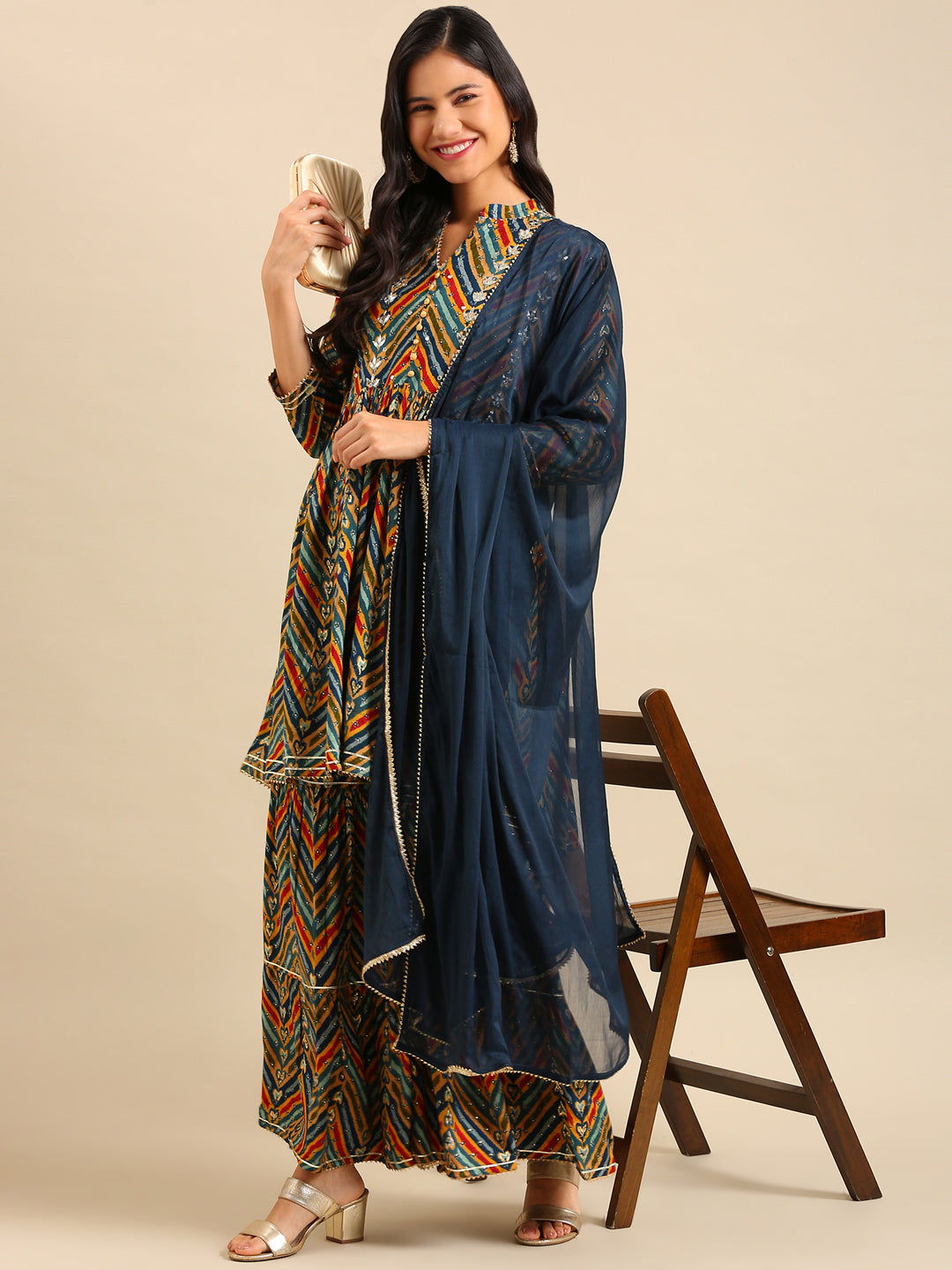 Women's Multicolour Printed Kurta Set