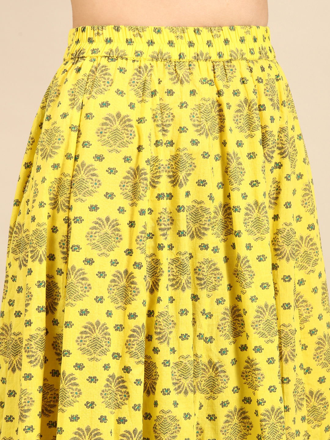 Women's Yellow Floral Kurta Set