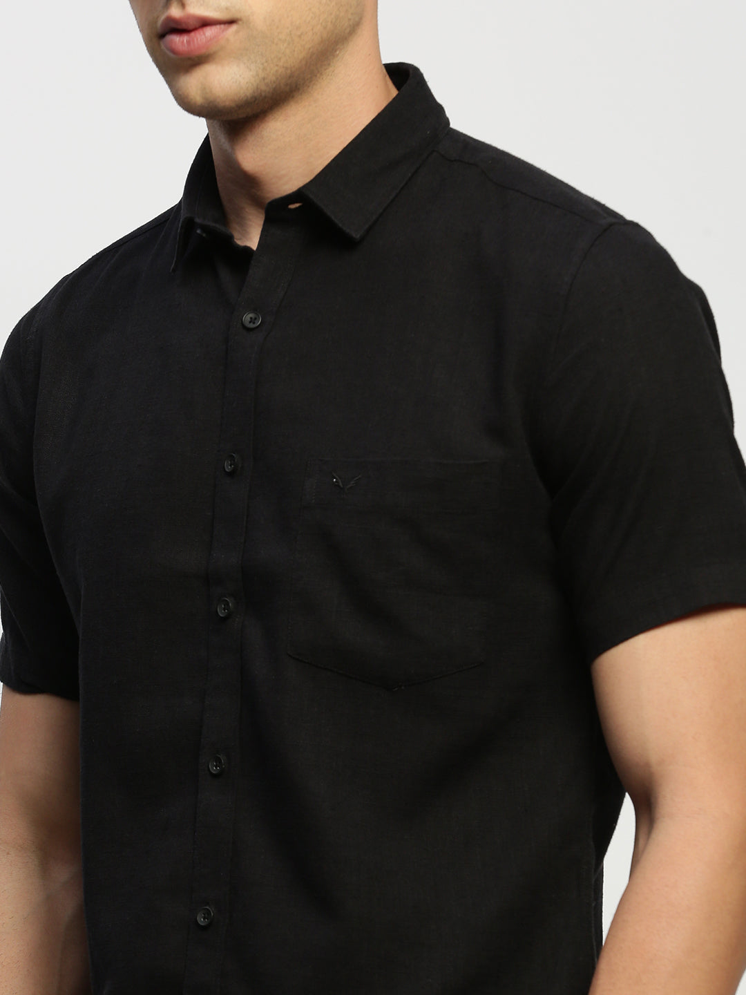 Men Black Solid Shirt