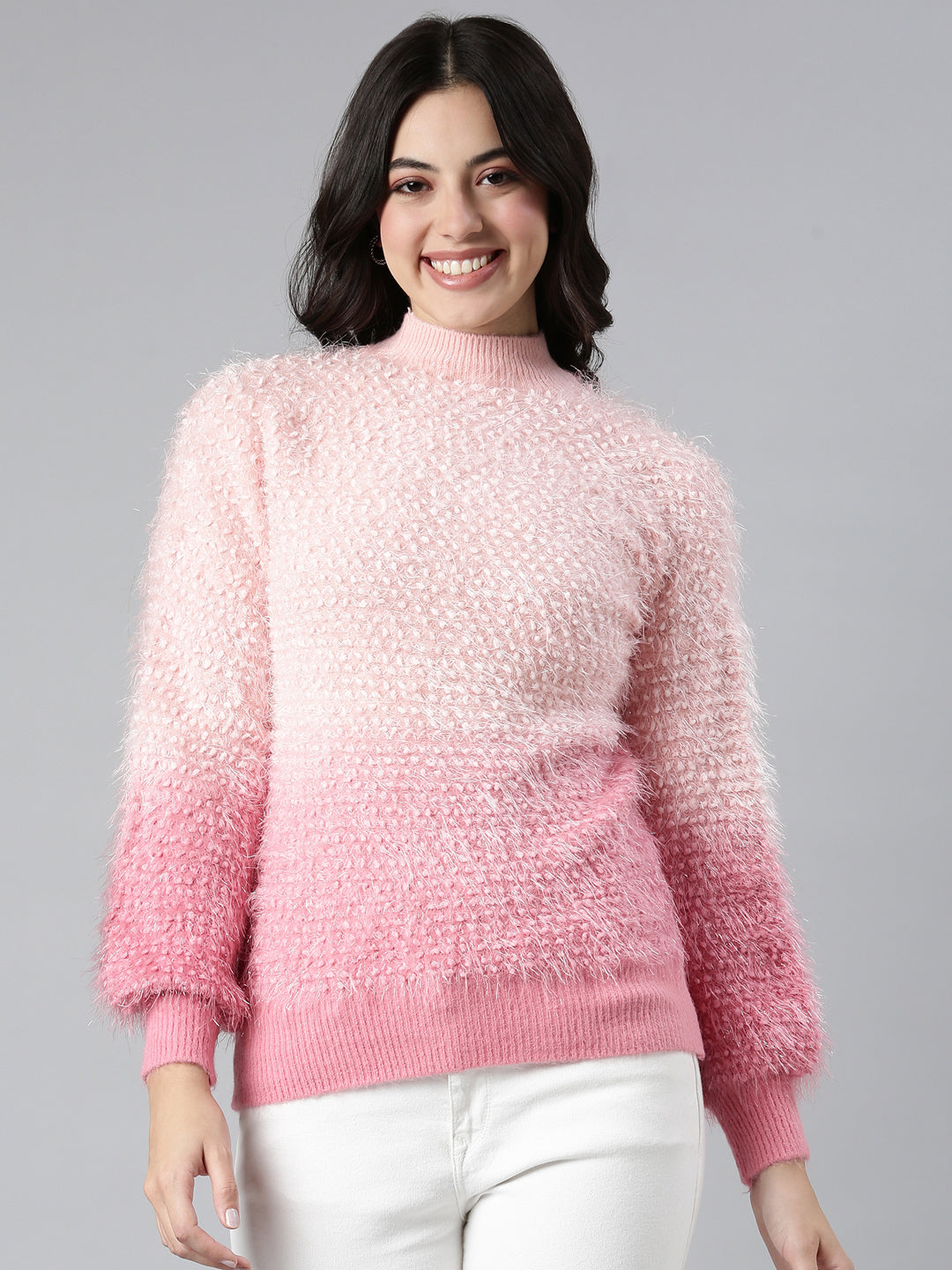 Women Speckled Peach Pullover