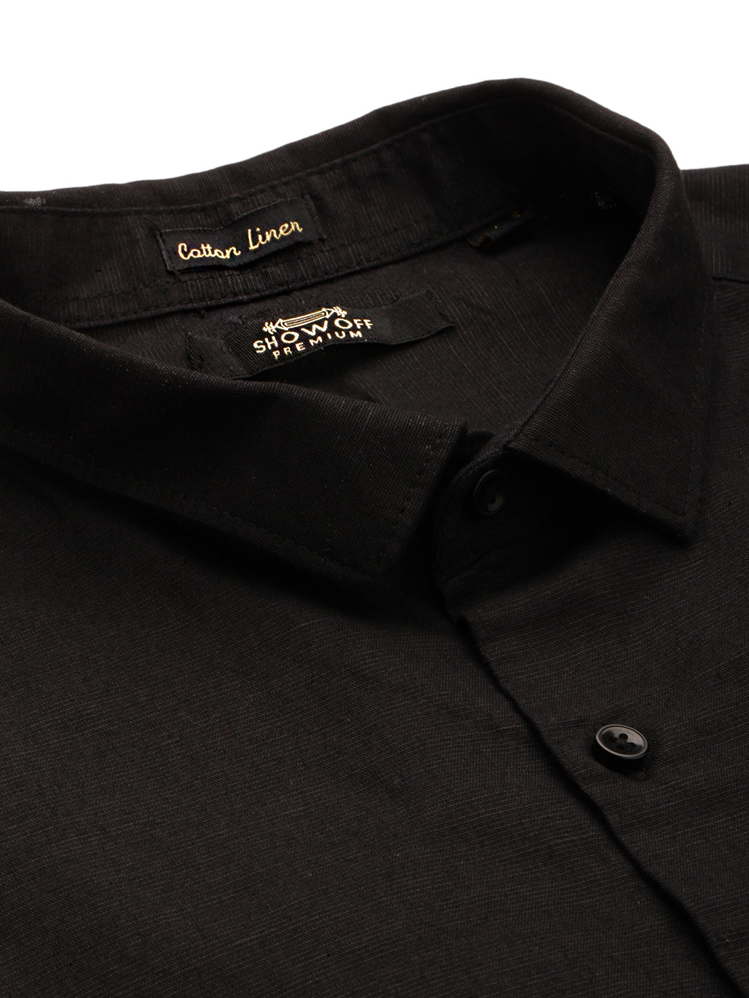 Men Black Solid Casual Shirt