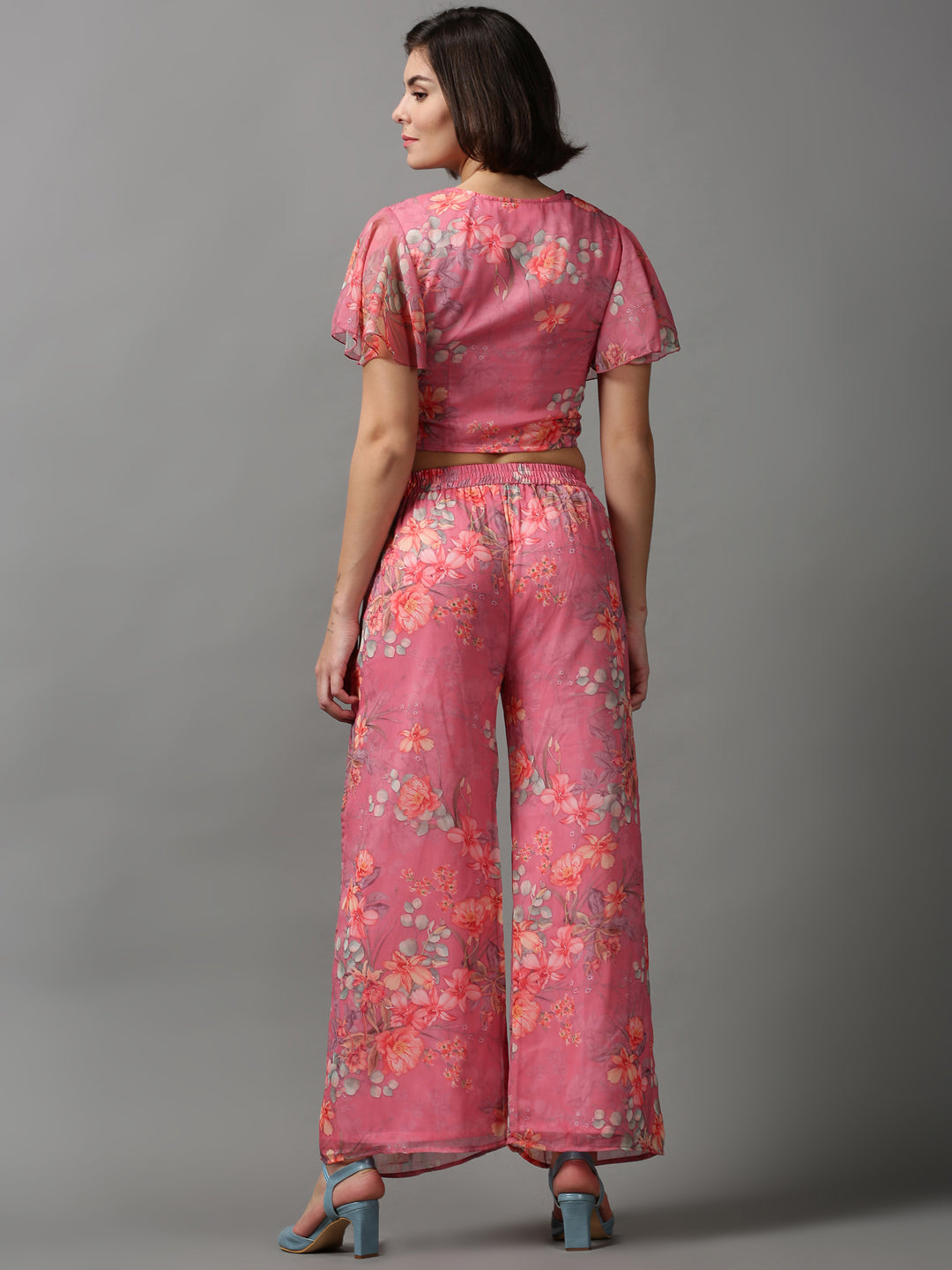 Women's Pink Printed Co-ords