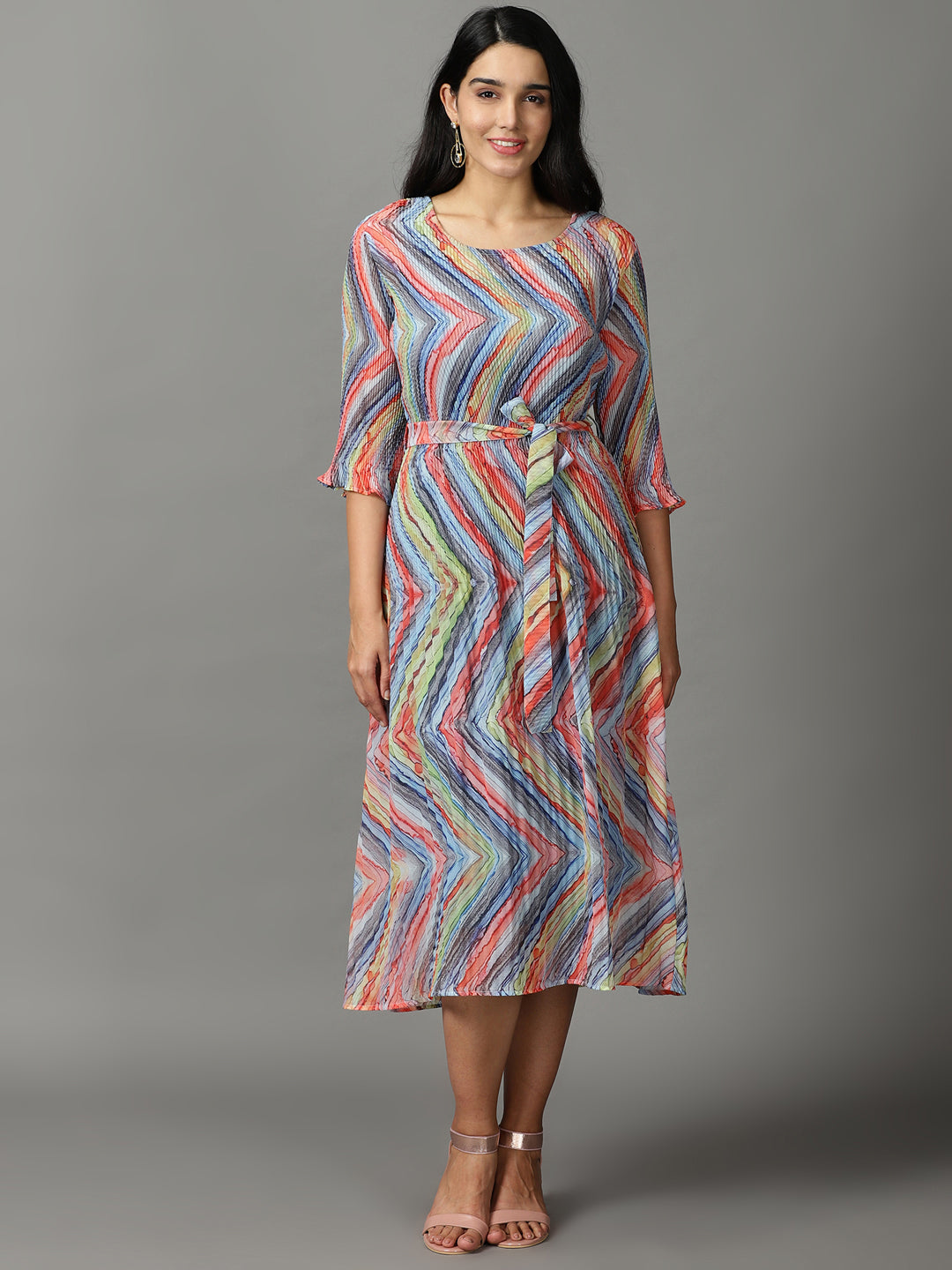 Women's Multi Printed A-Line Dress