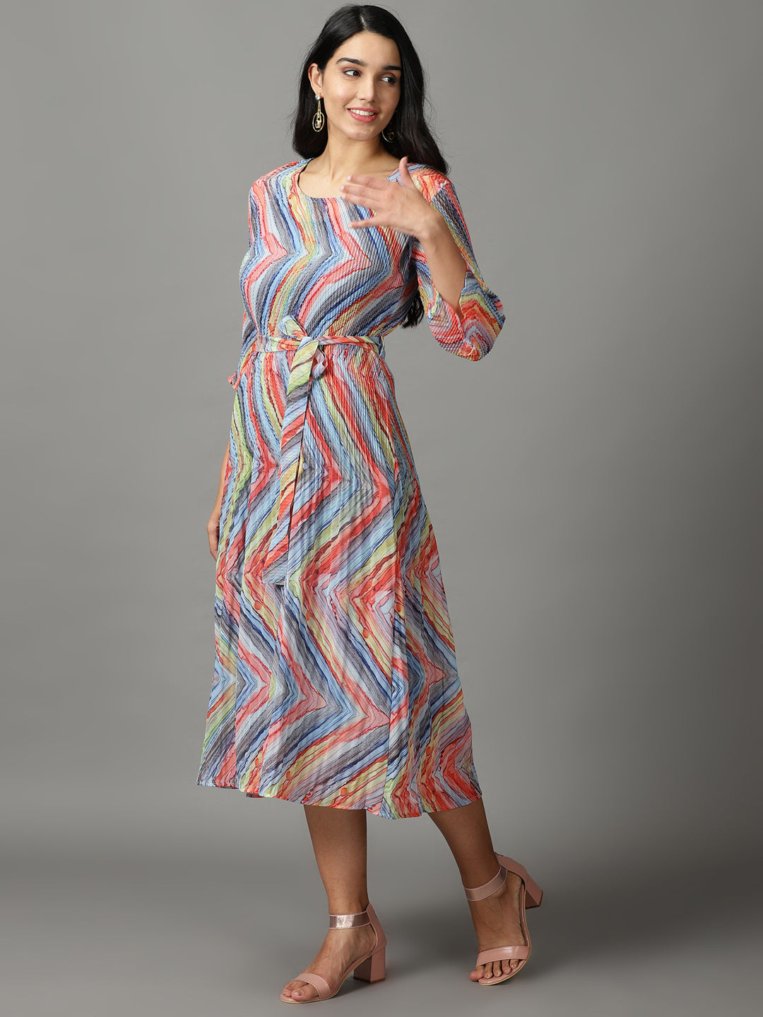 Women's Multi Printed A-Line Dress