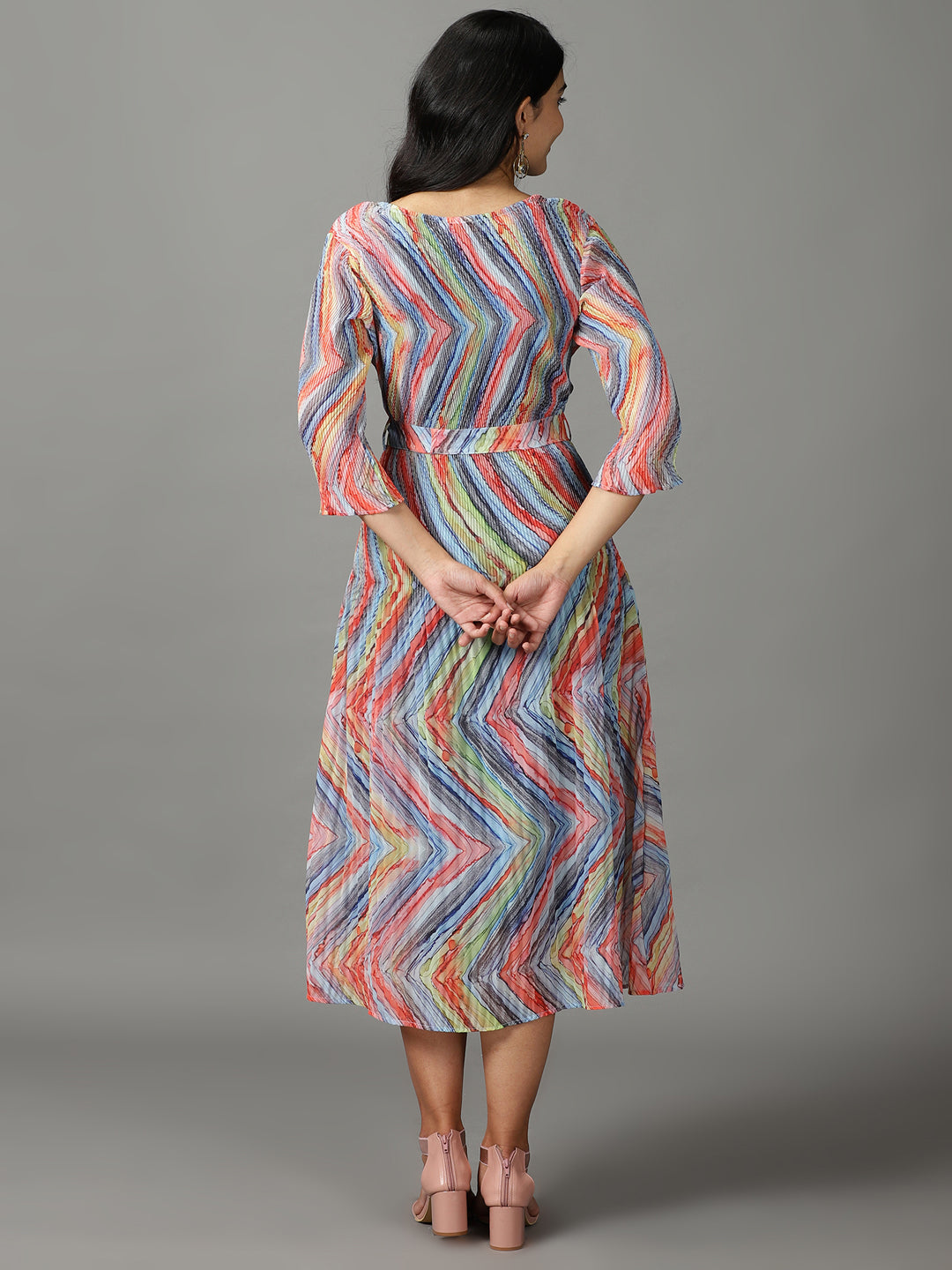 Women's Multi Printed A-Line Dress