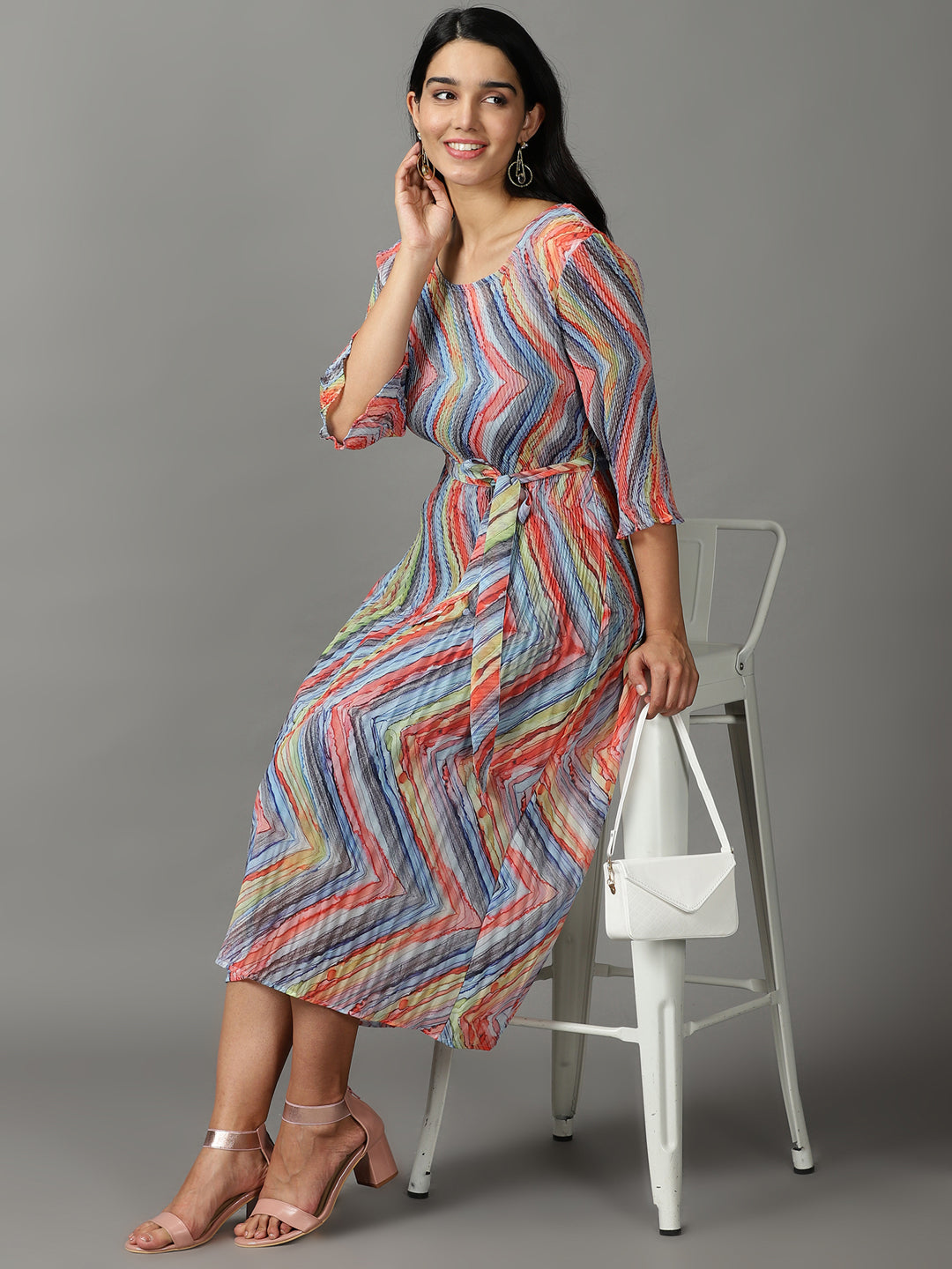 Women's Multi Printed A-Line Dress