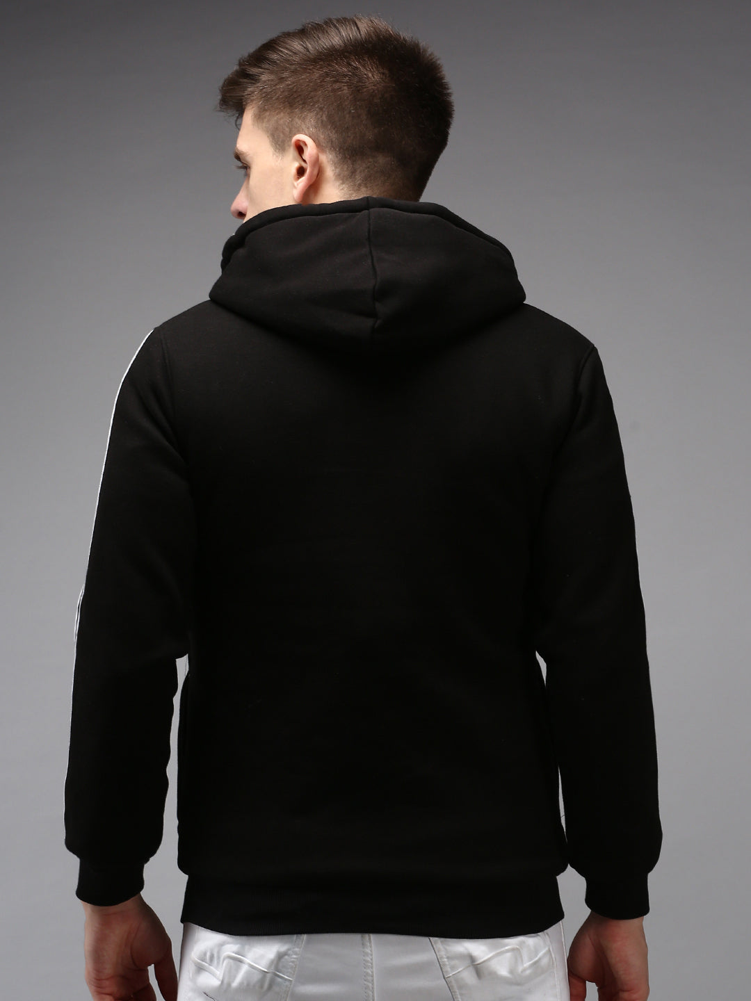 Men Black Colourblock Sweatshirt