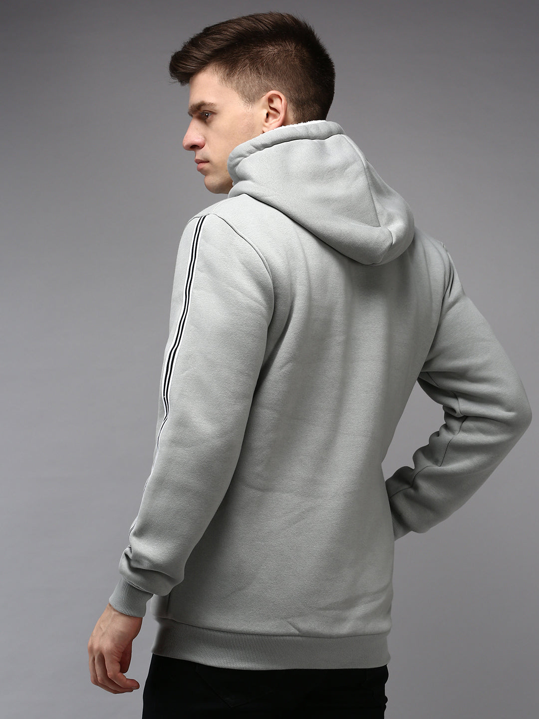 Men Grey Colourblock Sweatshirt