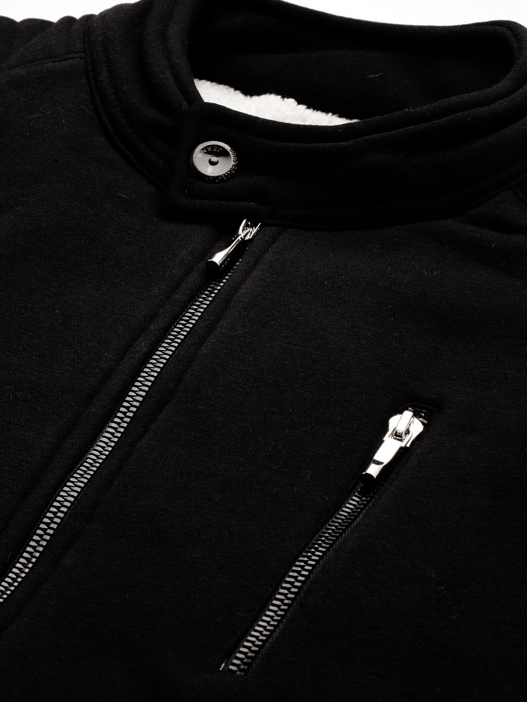 Men Black Solid Sweatshirt