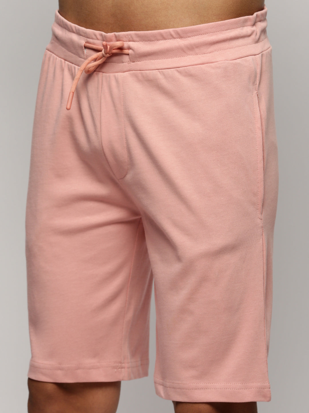 Men Peach Solid Casual Co ords