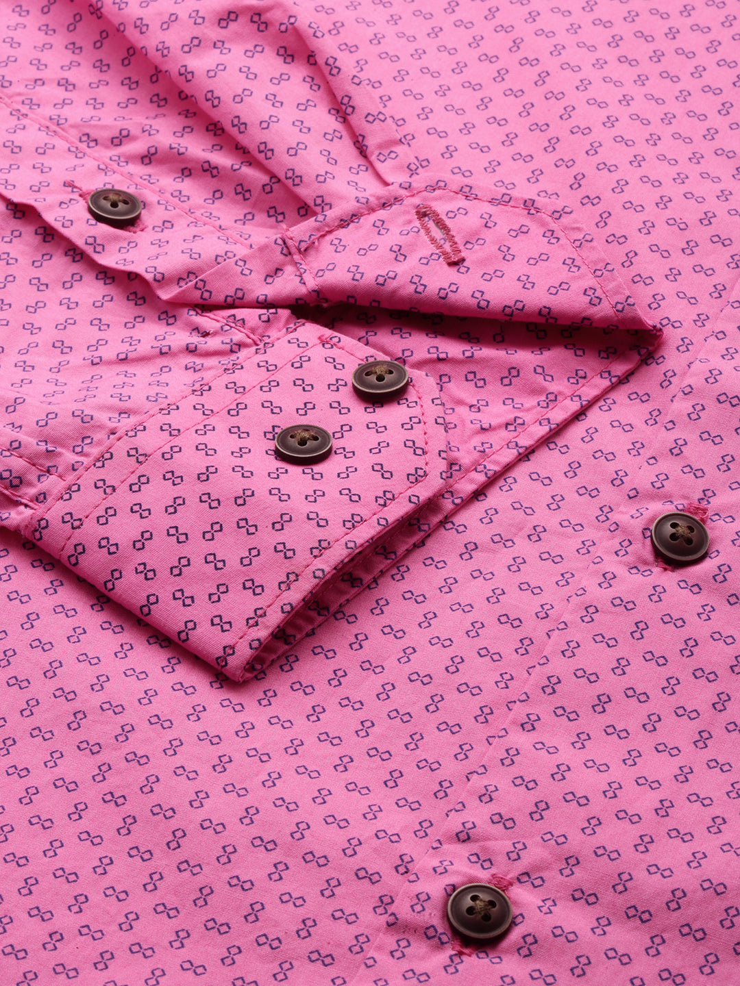 Men Pink Printed Casual Shirt