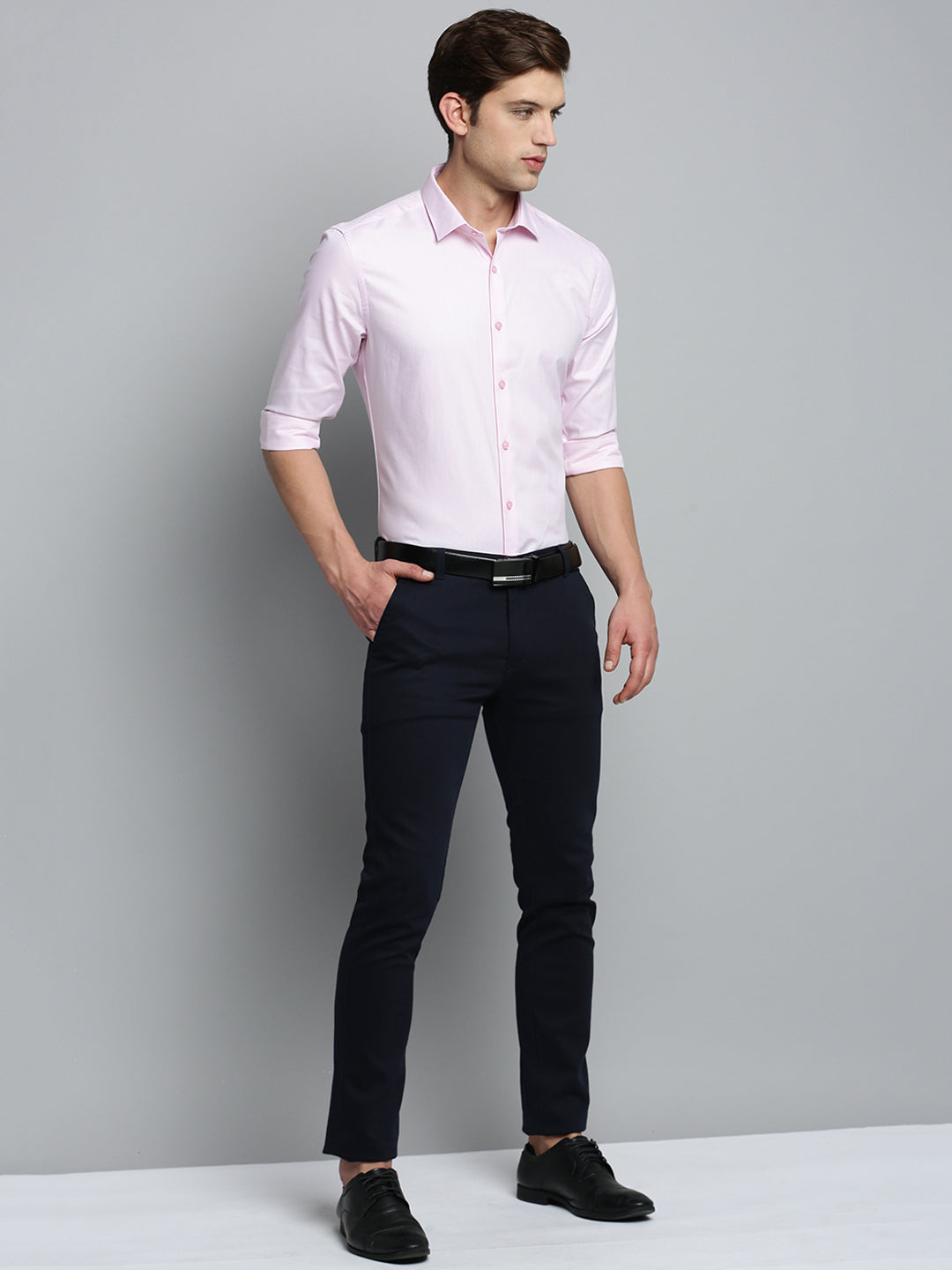 Men Pink Solid Formal Shirt