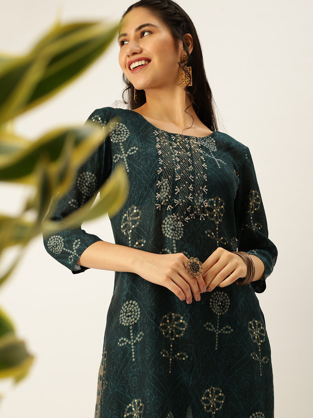 Women's Blue Printed Kurta Sets