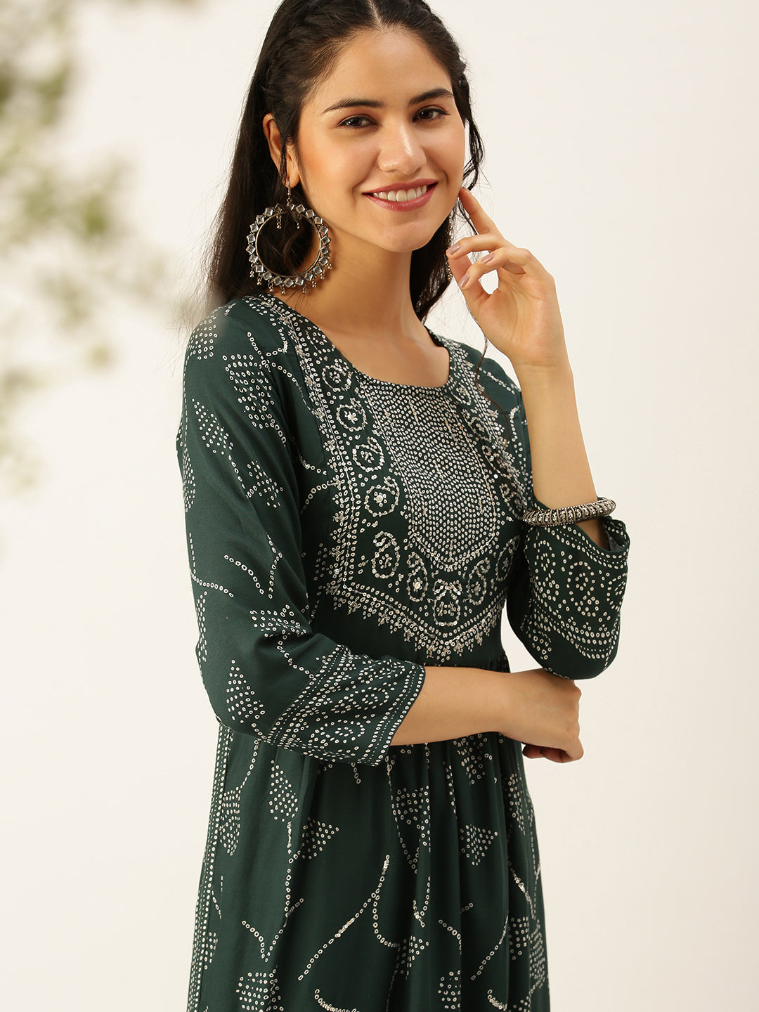 Women's Green Printed Kurta Sets