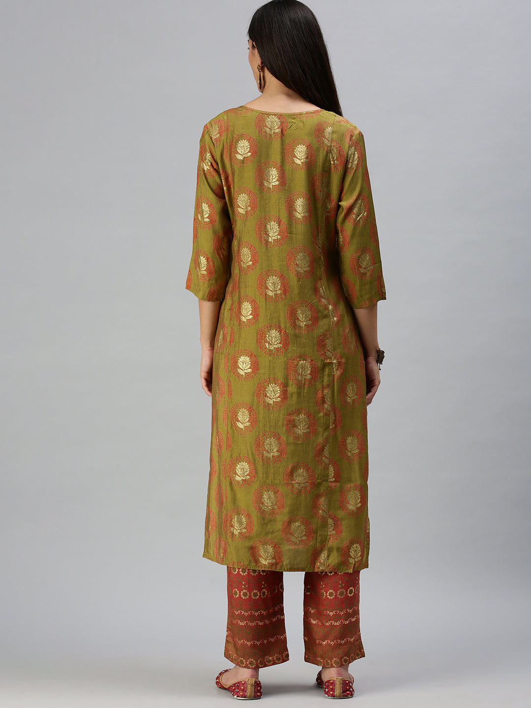 Women's Green Printed Kurta Sets