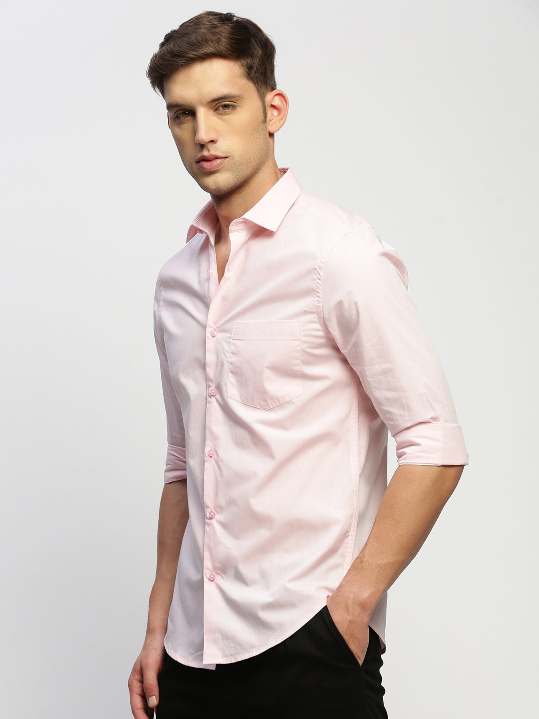 Men Pink Solid Shirt