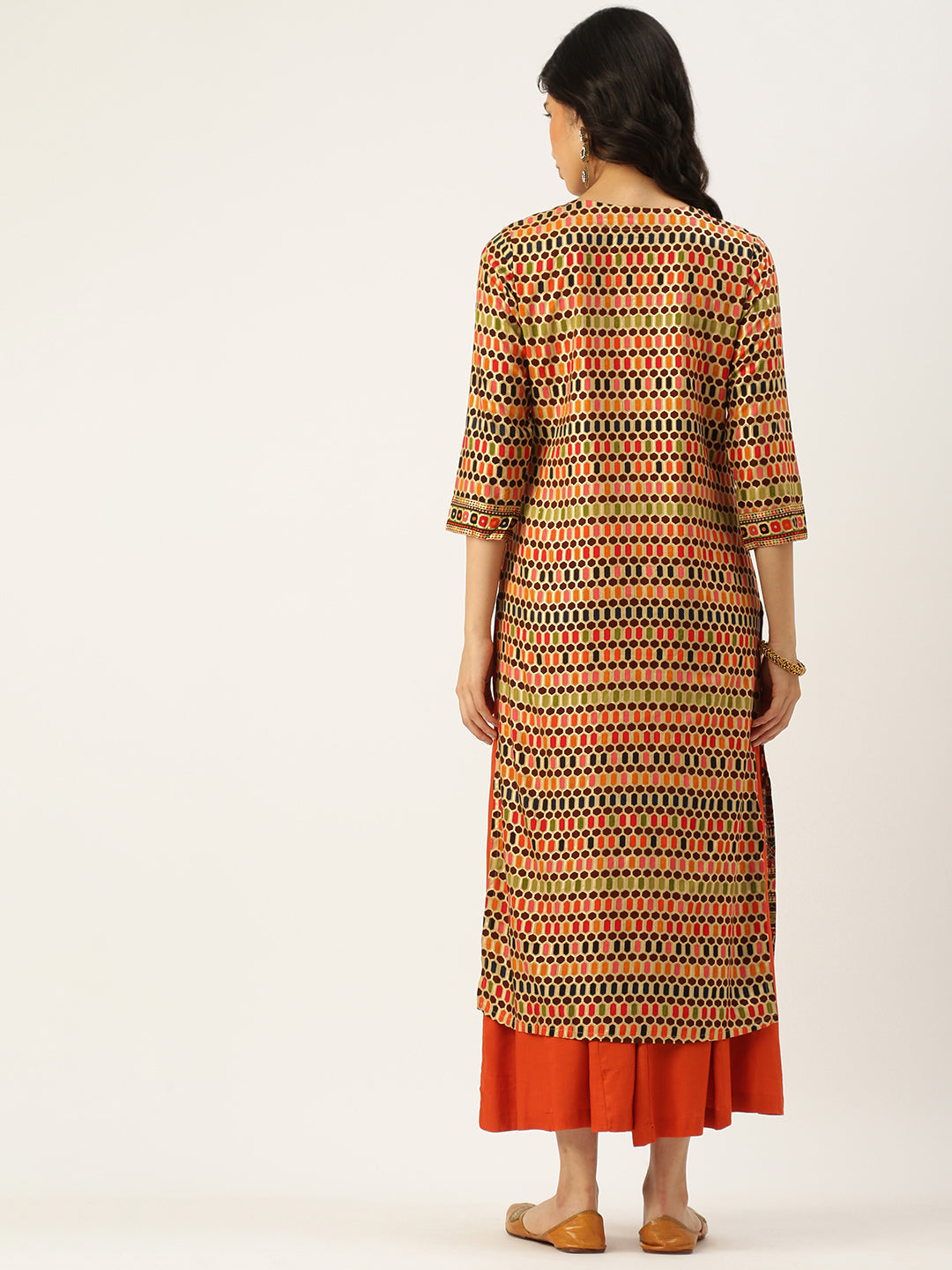 Women's Multicolour Printed Straight Kurtas