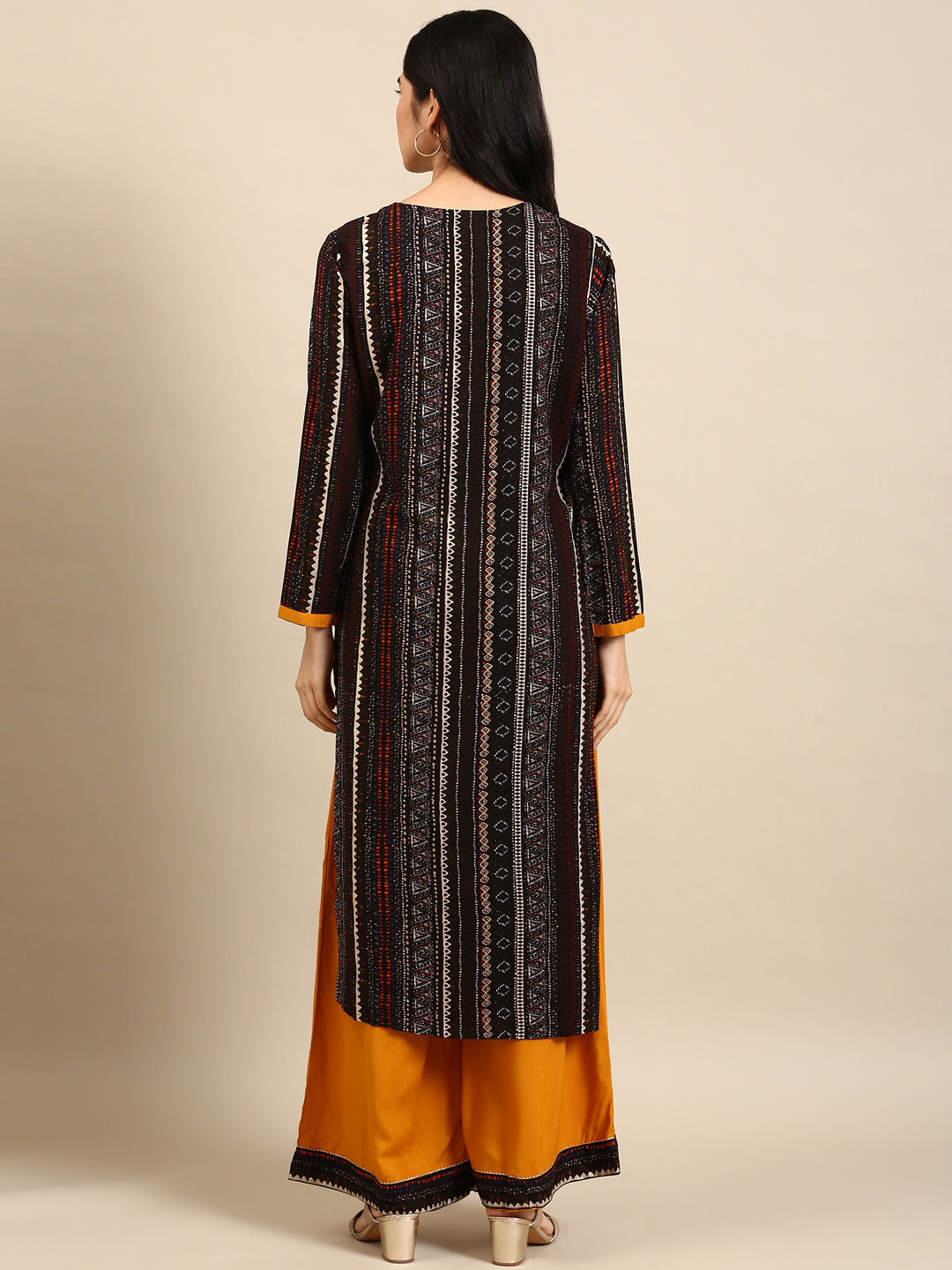 Women's Black Printed Kurta Set