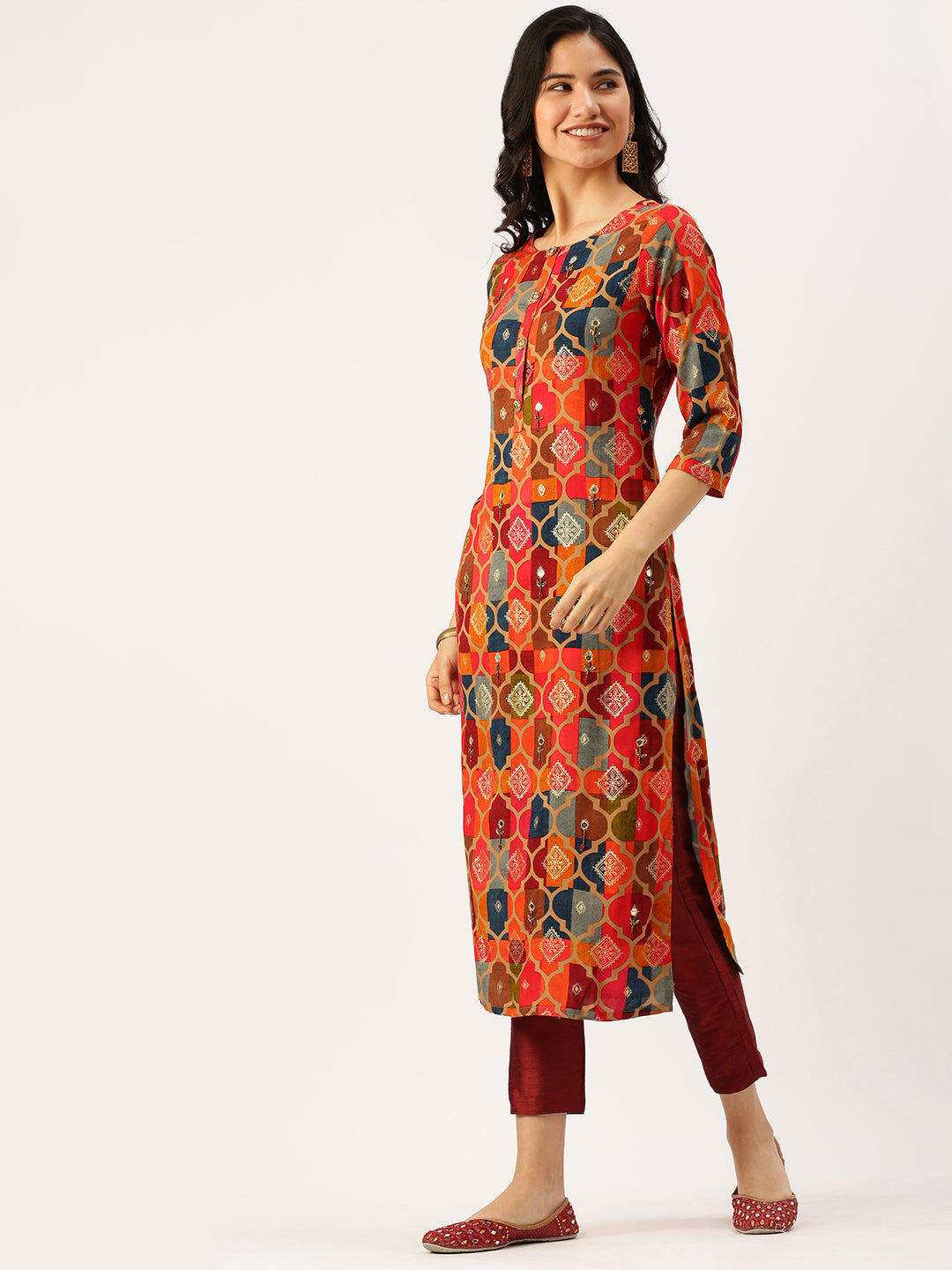 Women's Multi Printed Straight Kurtas