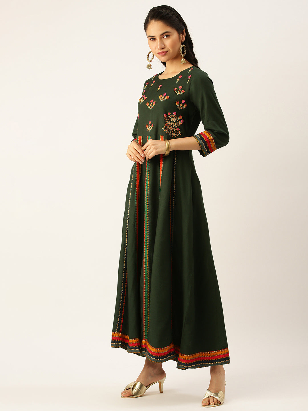 Women's Green Solid Kurta Sets