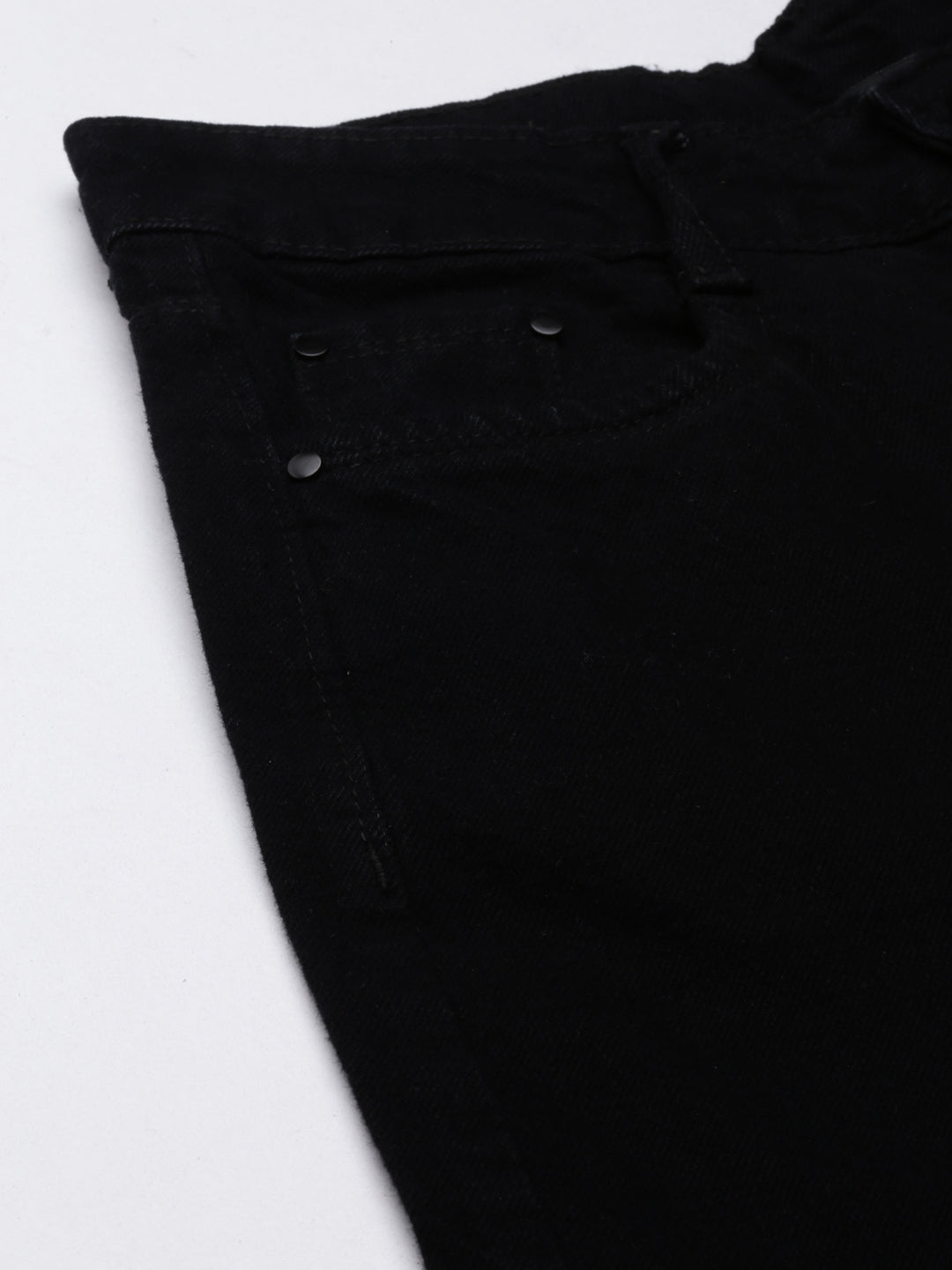 Women Black Solid Flared Denim Jeans
