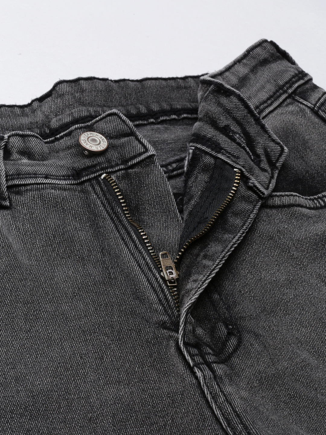 Women Grey Solid Regular Fit Denim Jeans