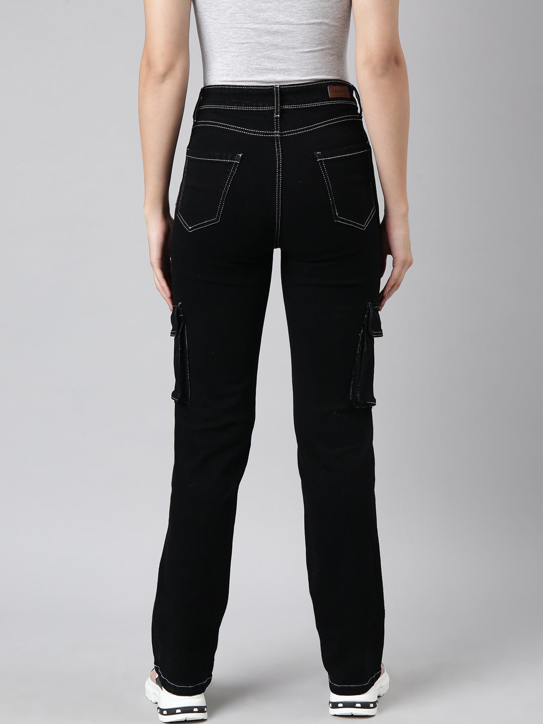 Women Straight Fit Denim Black Corgo Jean