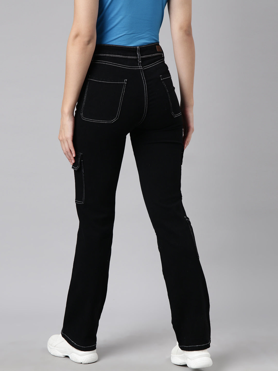 Women Straight Fit Denim Black Corgo Jean