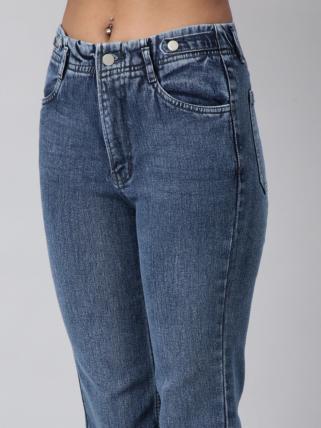 Women Straight Fit Denim Blue Jean