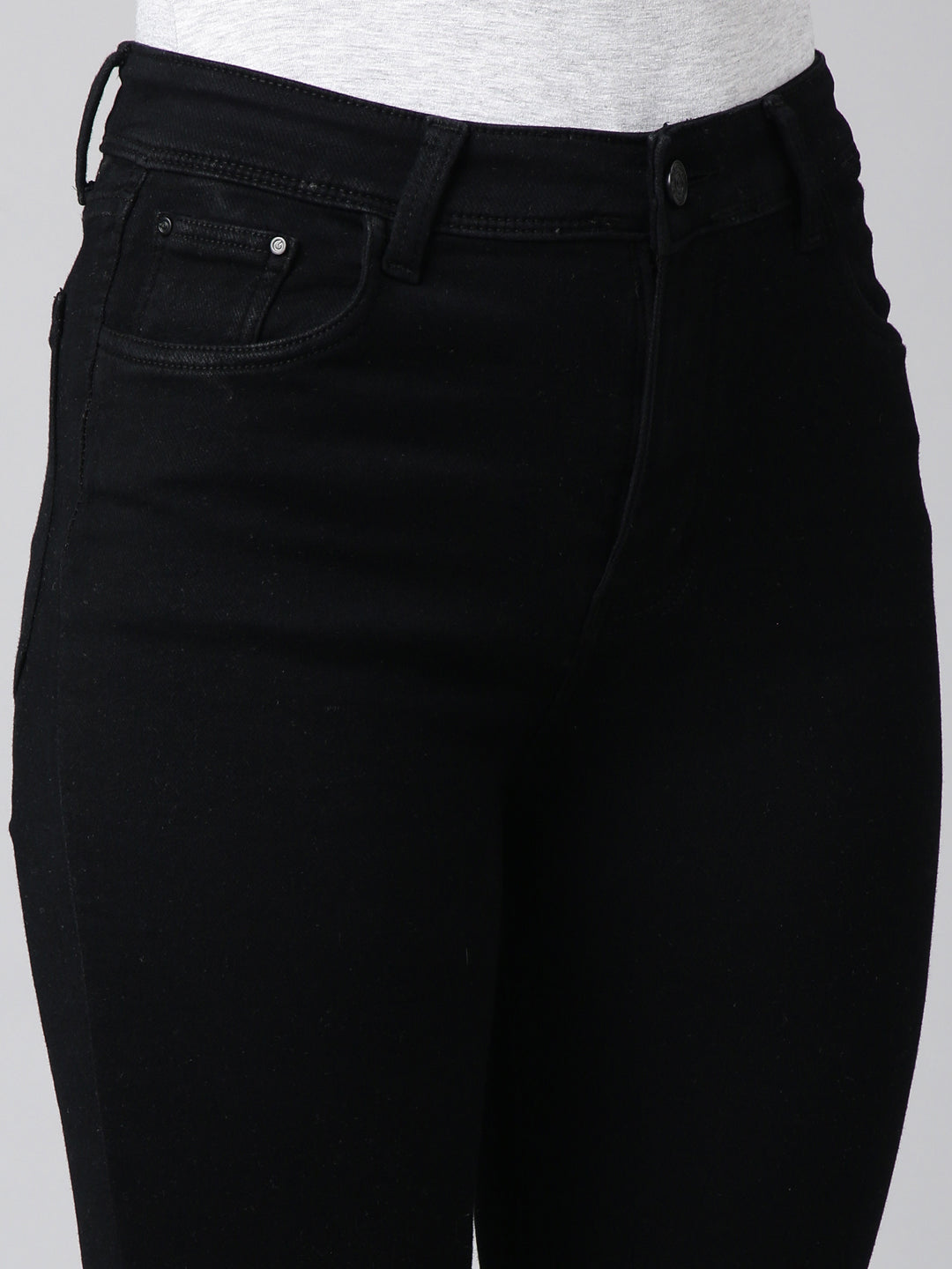 Women Bootcut Denim Black Jean