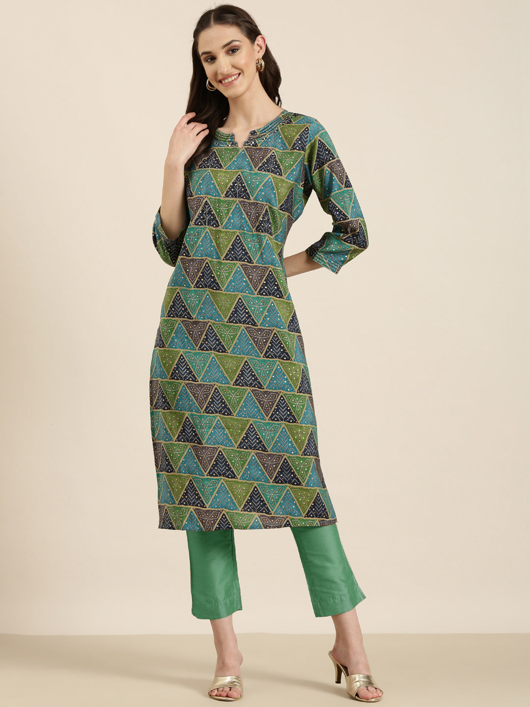 Women Multi Printed Straight Kurta