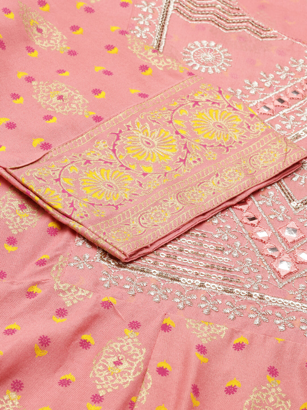 Women's Pink Printed Anarkali Kurta
