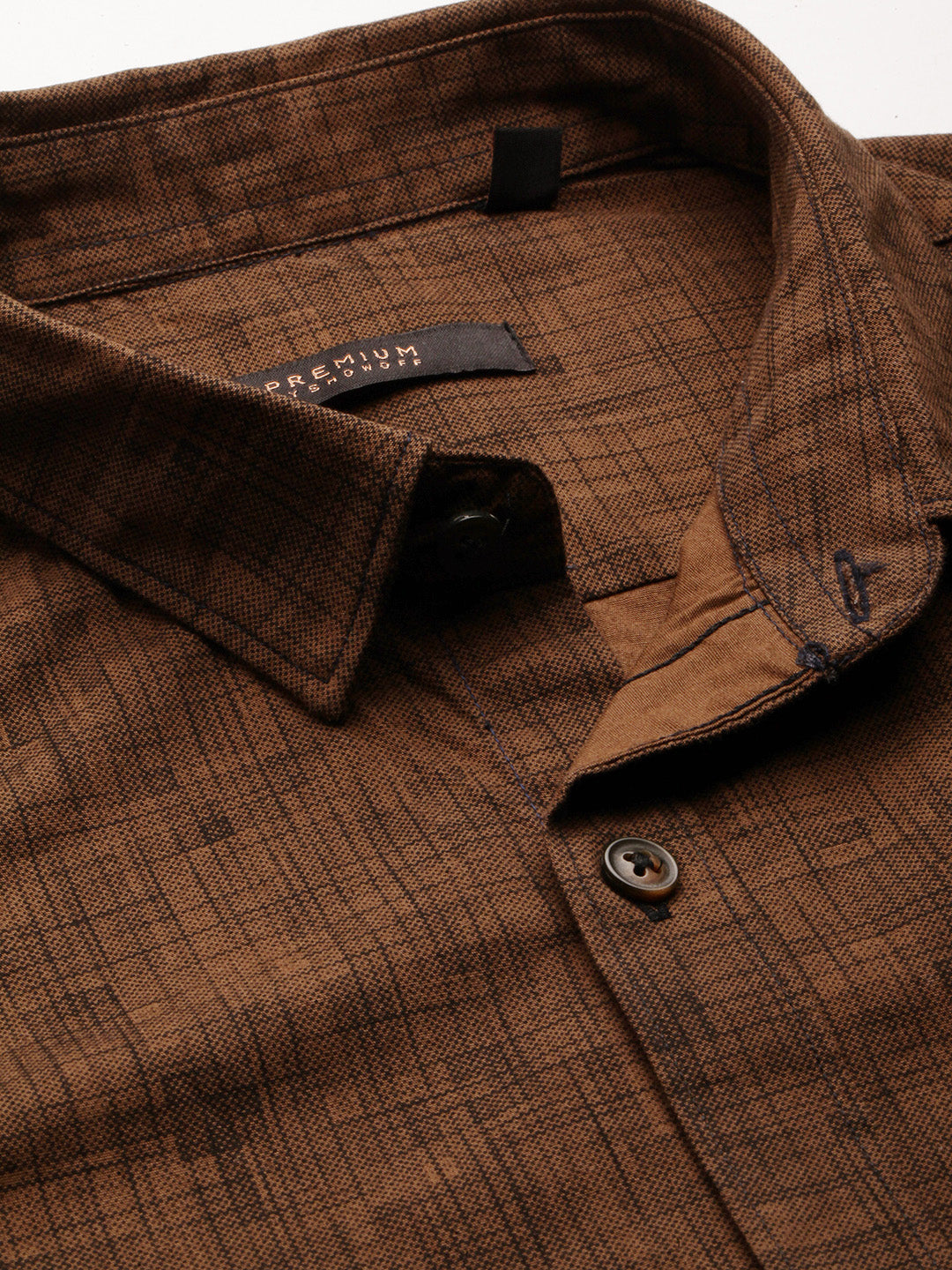 Men Brown Printed Shirt