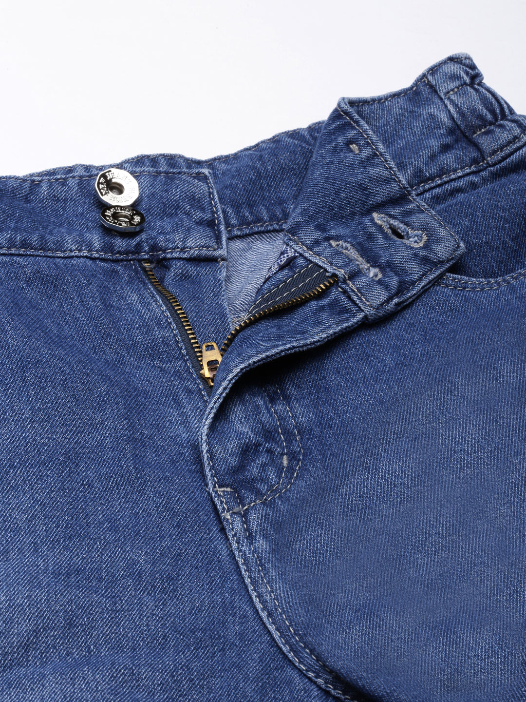 Women Navy Blue Solid Boyfriend Fit Denim Jeans