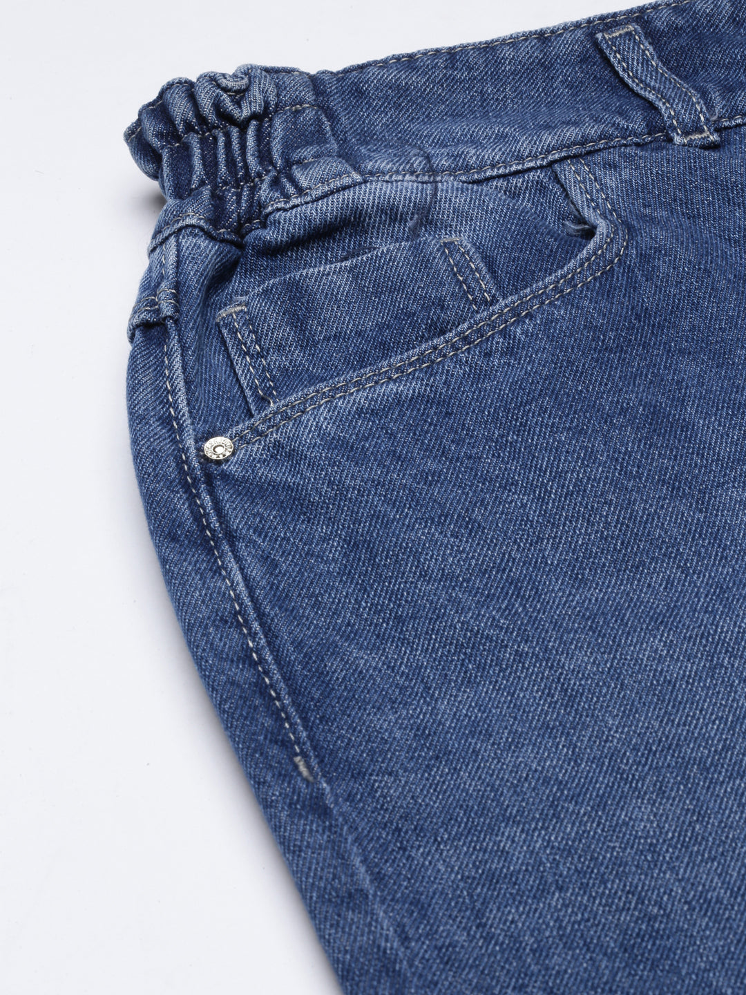Women Navy Blue Solid Boyfriend Fit Denim Jeans