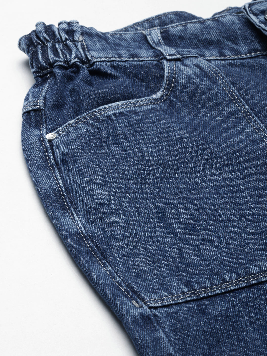 Women Blue Solid Straight Fit Denim Jeans
