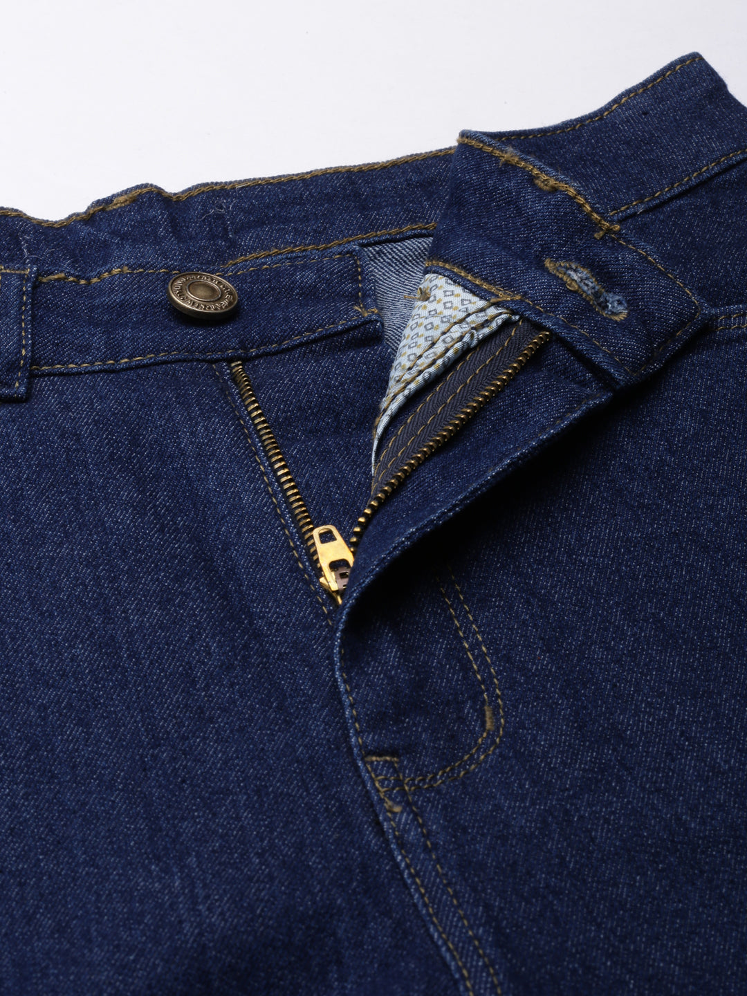 Women Navy Blue Solid Flared Denim Jeans