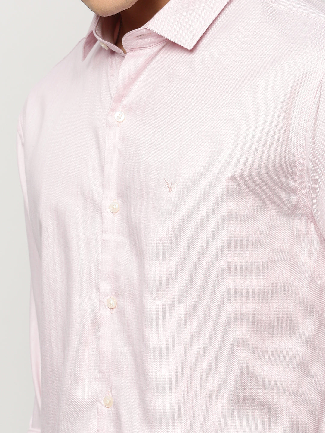 Men Pink Solid Casual Casual Shirts