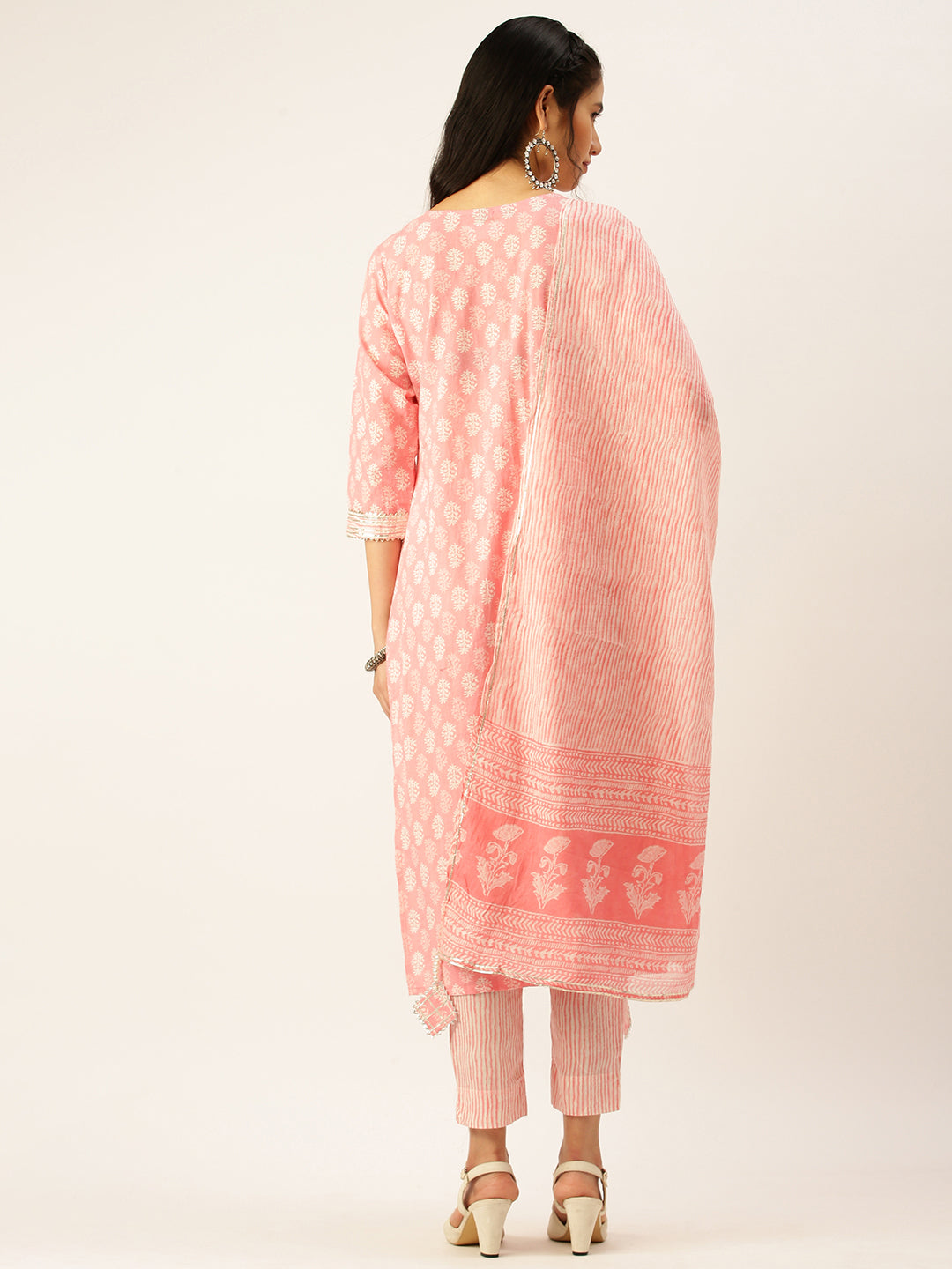 Women's Pink Printed Kurta Sets