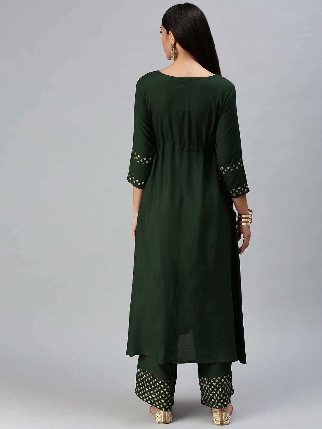 Women's Green Printed Kurta Sets